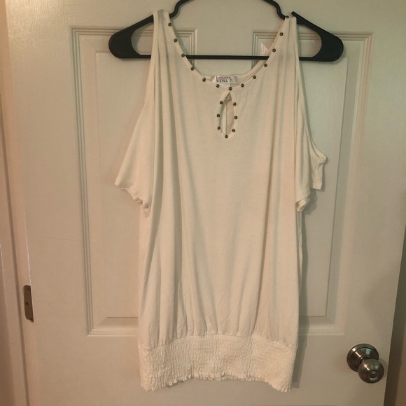 Lascana for Venus White Cold Shoulder Top - Picture 2 of 6